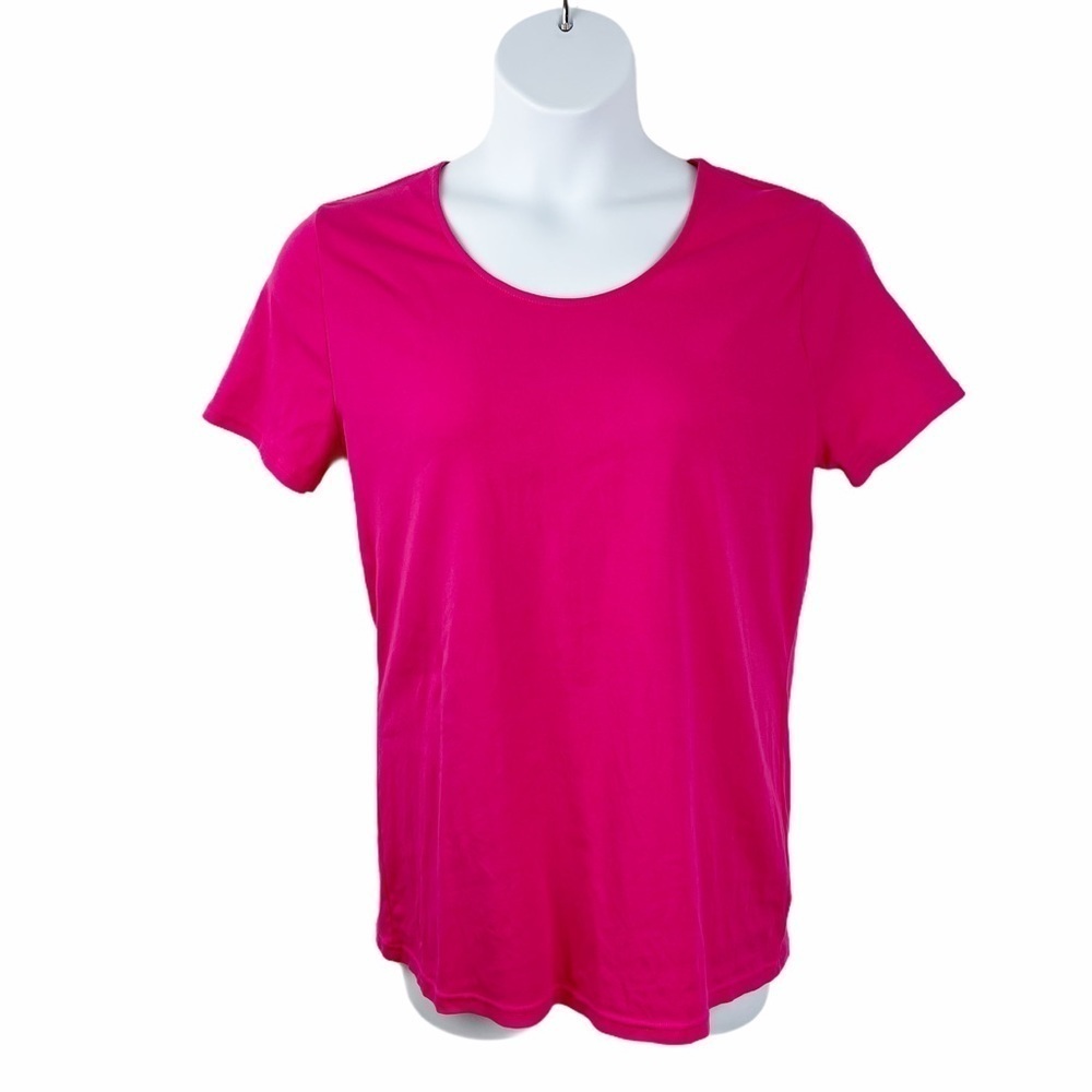 Lauren Ralph Lauren Pink Scoop Neck Short Sleeve Embroidered Top Size 1X